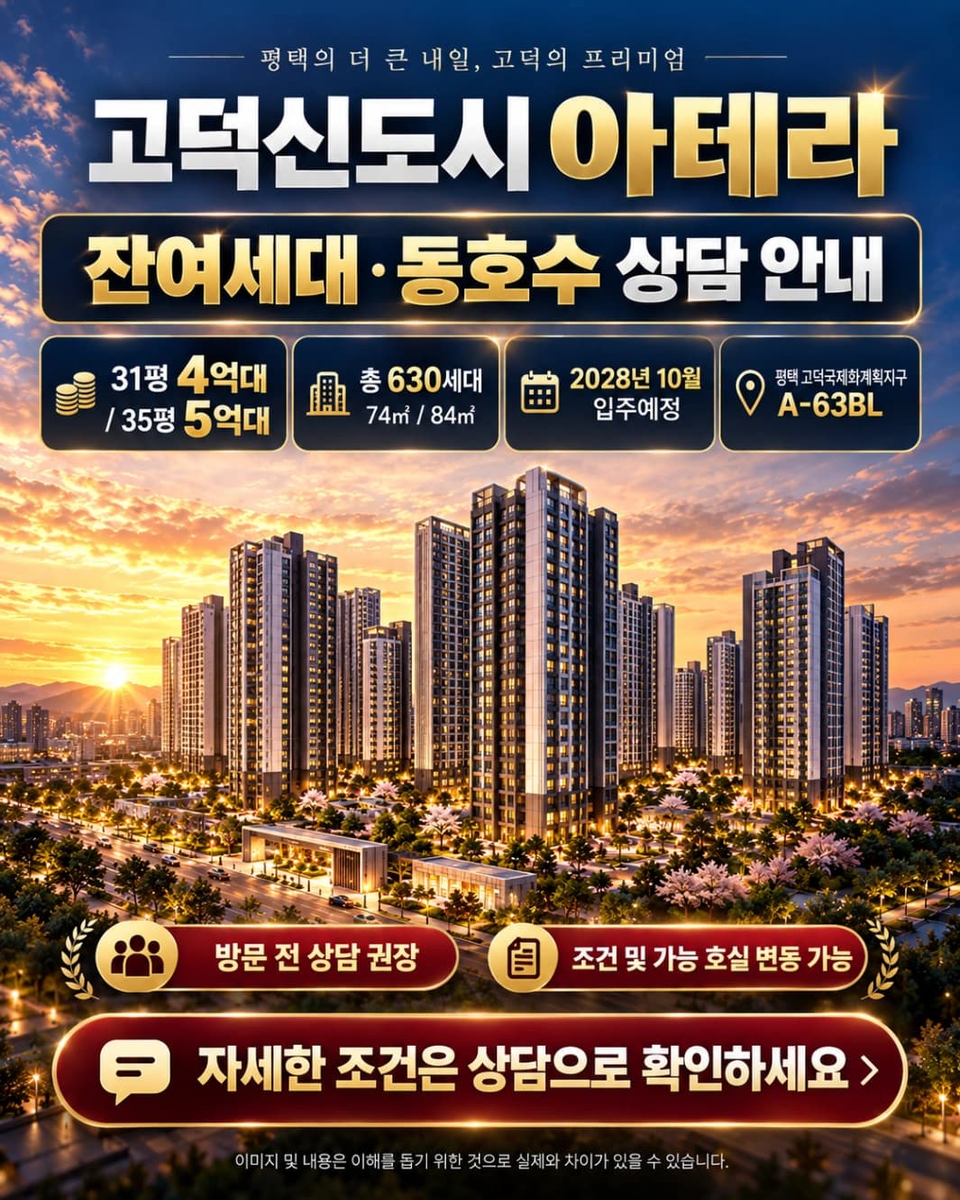 고덕신도시 금호건설 아테라 상세 이미지